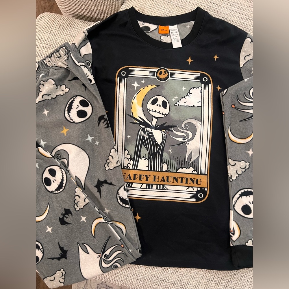 Disney The Nightmare Before Christmas Halloween Sleep Set Pajama Set Size Large